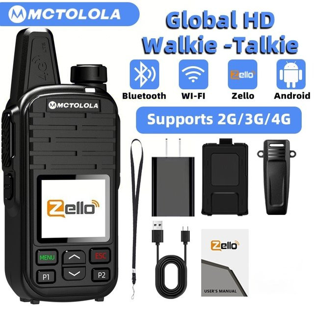 Motorola Zello POC Android Handfunkgerät mit 4G LTE, Bluetooth und WiFi in Schwarz - Bild 1