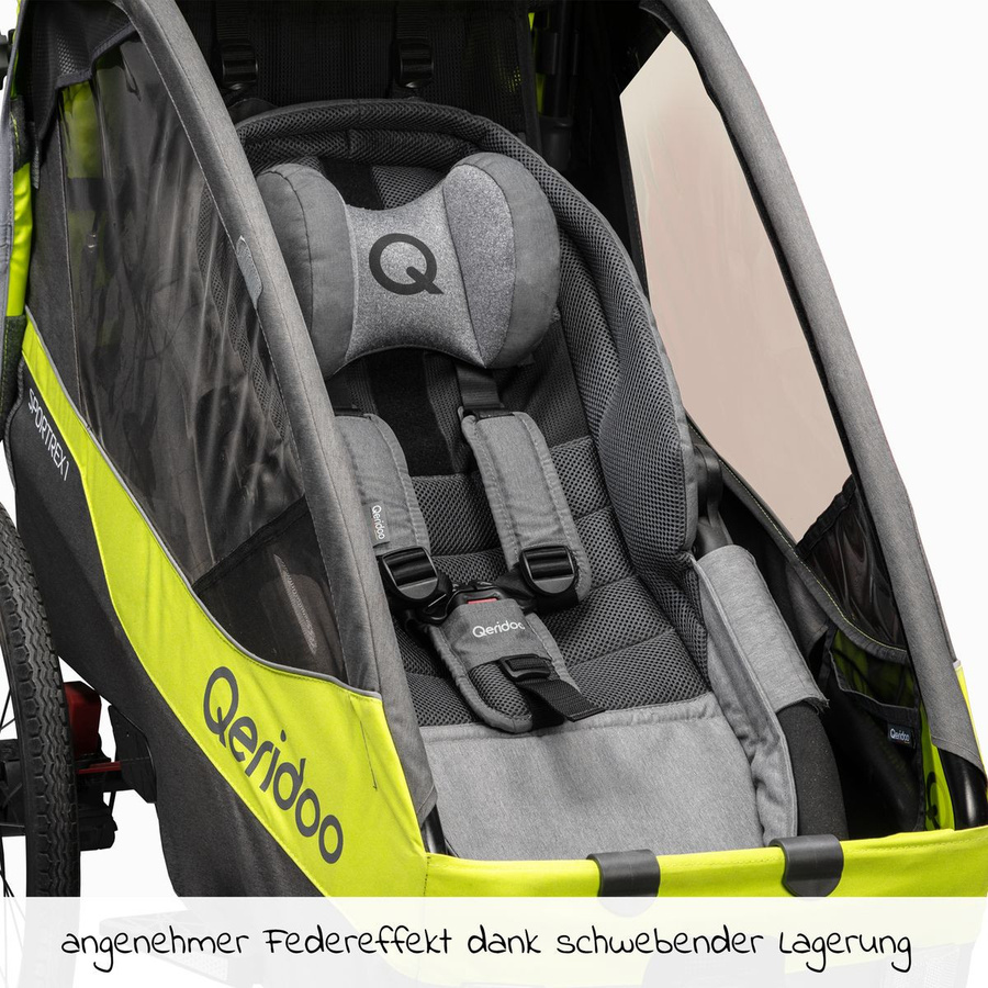 Qeridoo Hängematte Plus mit Sicherheitsrahmen für den Babytransport in Grau - Bild 3