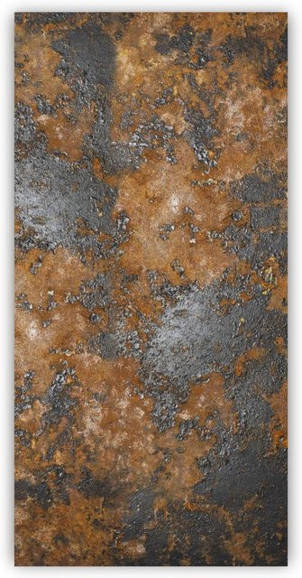 Walllux Duschrückwand Industrial Rust in Steinoptik aus Alu-Verbund, Farbe: Braun/Multicolor, B/H: 125 x 255 cm, Stärke: 3 mm - Bild 1