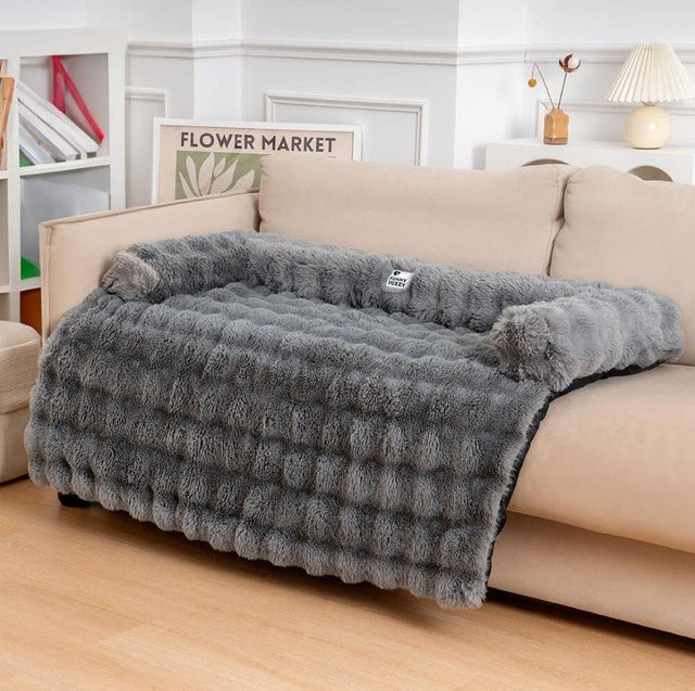 Yiran Hundebett Sofa aus Baumwolle und Samt, Waschbar, B/T/H: 70 x 61 x 14 cm - Bild 1