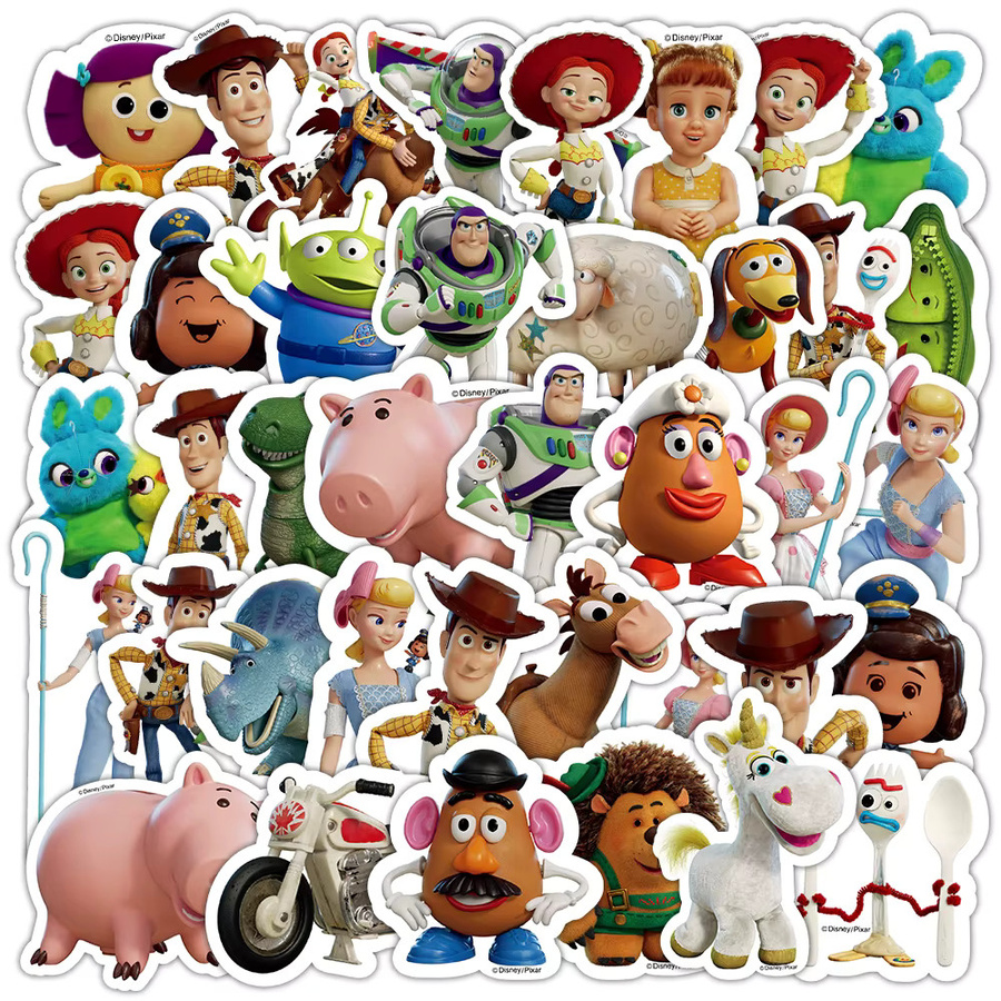 Bandai Disney Toy Story Laser DIY wasserfeste Aufkleber, 50-teiliges Set - Bild 3