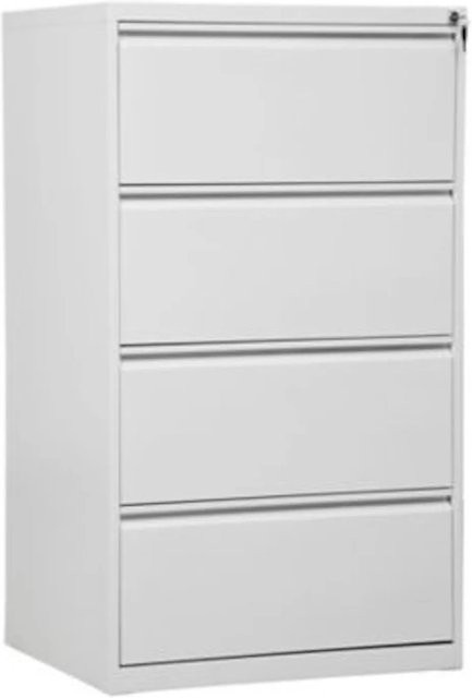 PROREGAL Hängeregistraturschrank Mare mit 4 Schubladen aus Metall in Weiß, H x B x T: 132 x 76 x 62 cm - Bild 1