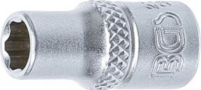 BGS Super Lock Steckschlüssel-Einsatz mit 6,3 mm (1/4 Zoll) Innenvierkant Antrieb und 6 mm Schlüsselweite in Silber - Bild 1