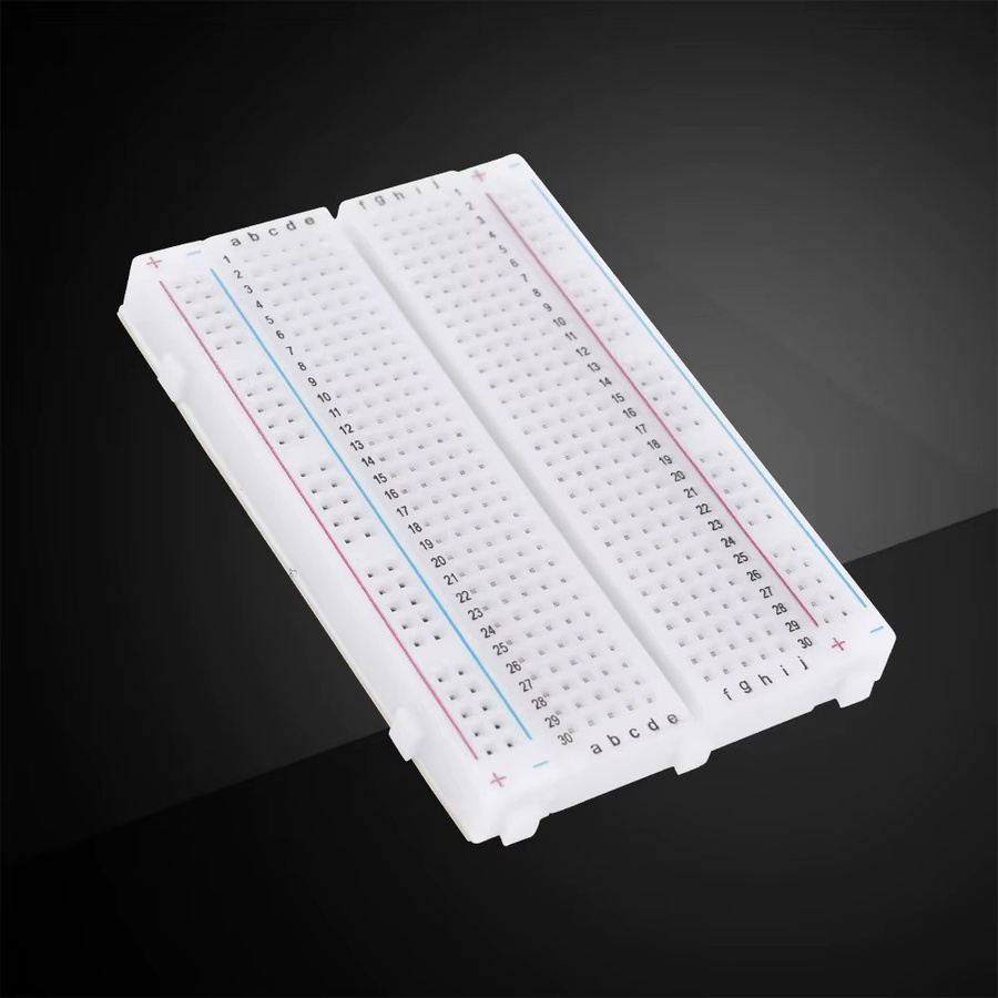 Alloet Lötfreies PCB-Steckbrett DIY-Kit mit 400 Kontaktpunkten in Weiß - Bild 2
