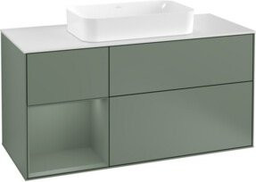 V&B Waschtischunterschrank Finion mit Wandbeleuchtung, lackiert, Breite: 120 cm, Höhe: 50,1 cm, Tiefe: 50,1 cm - Bild 1