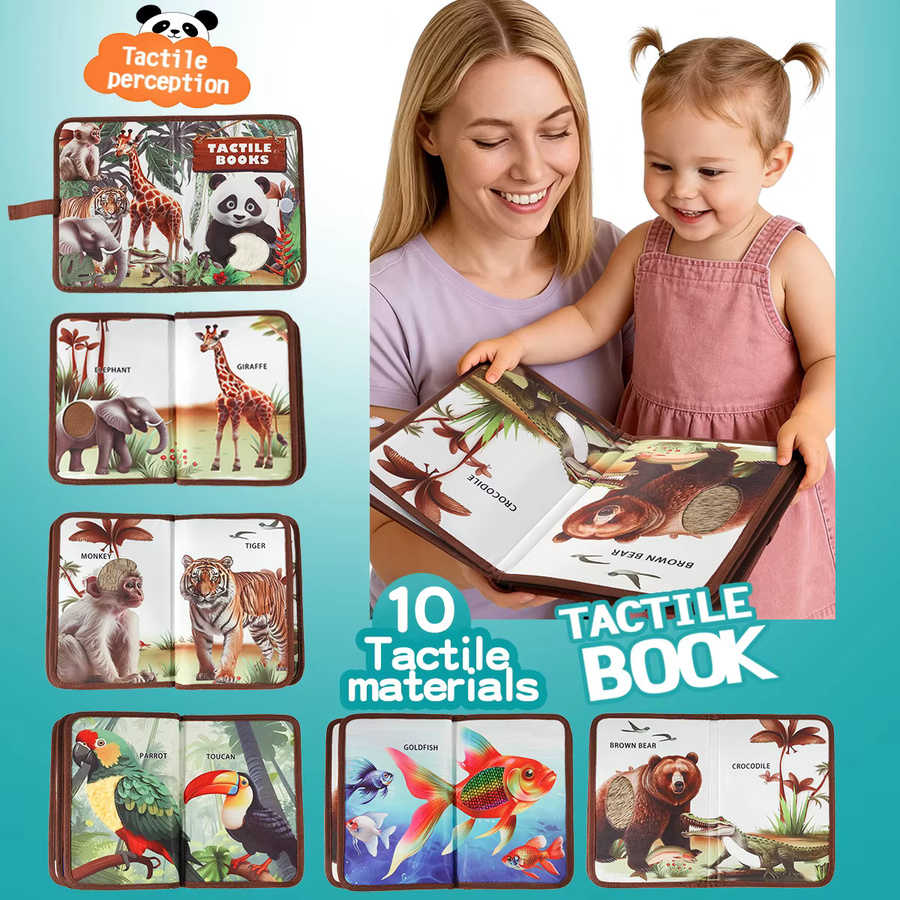 Dantrol Montessori Baby-Tierbuch, Puzzle-Bilderbuch, Plüsch / Textil - Bild 6