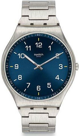 Swatch Armbanduhr Edelstahl, Quarz, Blau, Unisex - Bild 1