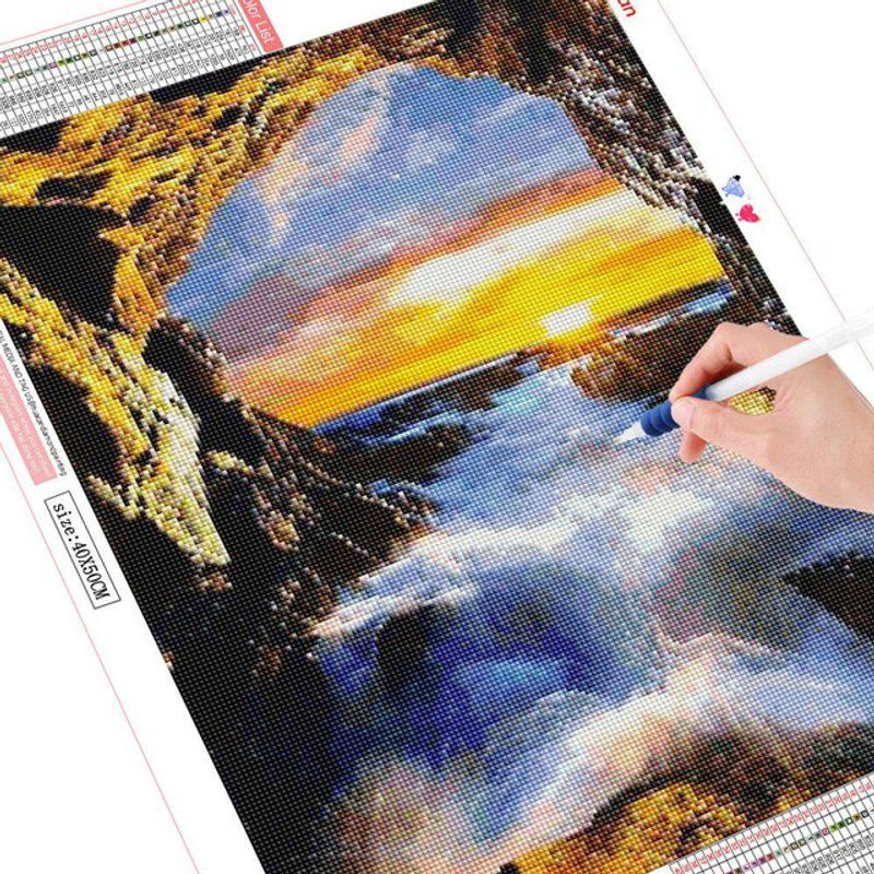 FIYO Diamond Painting Wanddeko Abstrakt Mehrfarbig B: 30 cm x H: 20 cm - Bild 1