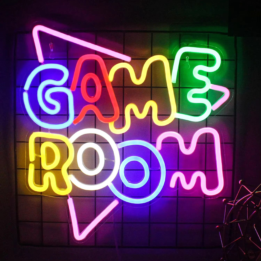RGB LED Neon Zeichen aus Acryl für Gaming Zimmer und Schlafzimmer, Mehrfarbig, USB-betrieben - Bild 3
