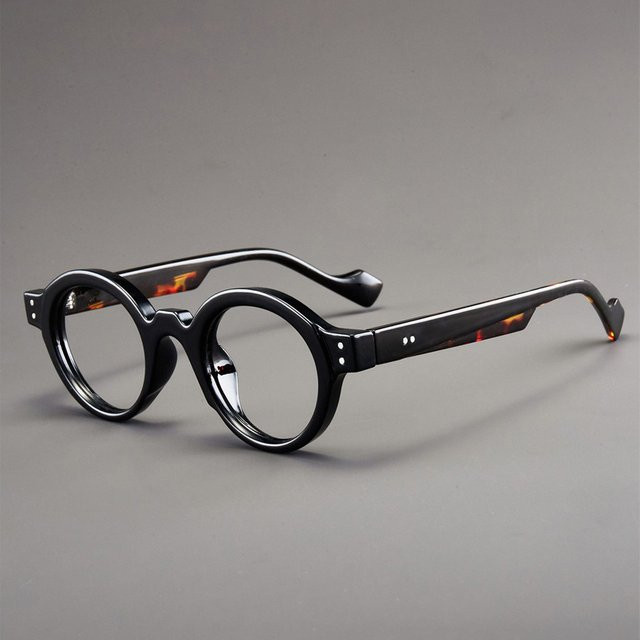 KAMMPT Korrektionsbrille, rund, Herren, Vollrand, Schwarz, Kunststoff, Blaulichtfilter - Bild 1