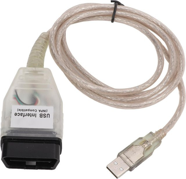 KaiSai K+DCAN OBD2 Scan-Diagnosewerkzeug mit USB-C Schnittstelle in Grau/Transparent für BMW E46 E83 E90 - Bild 1