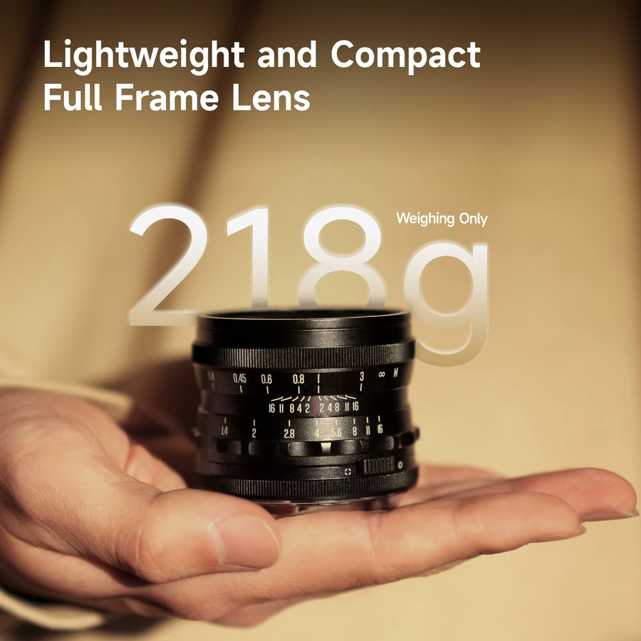 Brightin Star MF 35 mm F1.4 Vollformat Handfokus Prime-Objektiv für Sony E, Farbe Schwarz - Bild 3
