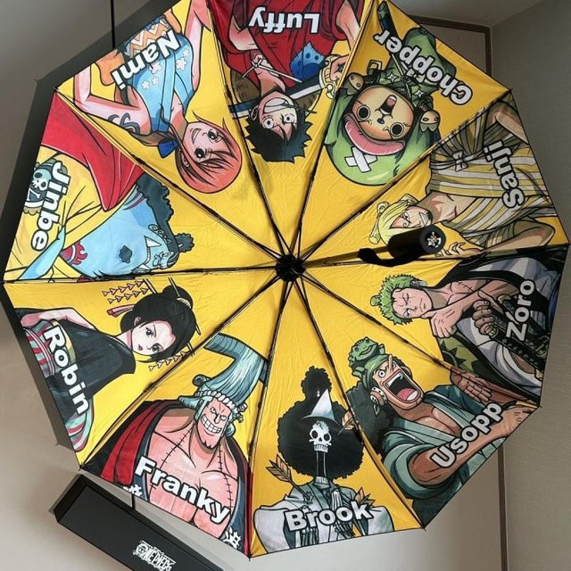 Bandai One Piece Ruffy Umbrella Anime, Automatischer Regenschirm - Bild 1
