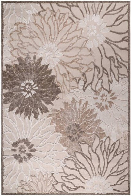 Sanat Outdoorteppich FLORAL in Creme/Beige, rechteckig, Breite: 140 cm, Länge: 200 cm - Bild 1