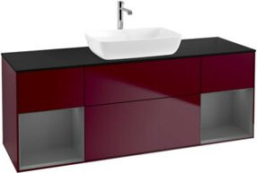 V&B Waschtischunterschrank Finion in Anthrazit lackiert, Breite: 160 cm, Tiefe: 50,1 cm, Höhe: 50,1 cm - Bild 1
