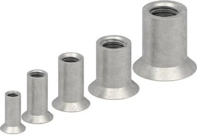 FeNau Hülsenmutter aus Edelstahl V2A, Senkkopf ISK, Farbe: Silber, M6 x 16 mm - Bild 1
