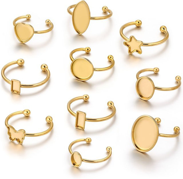 Alisaya Ringfassungen Edelstahl, Unisex - Bild 1
