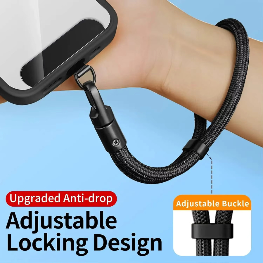 WSSHE Universelles Lanyard für Mobiltelefone in Grün, verstellbarer Anti-Verlust-Gurt für Hals und Handgelenk - Bild 1