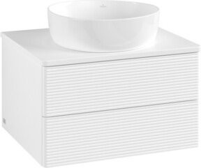 V&B Waschtischunterschrank Antao mit Frontstruktur in Weiß, B/T/H: 60 x 36 x 50 cm - Bild 1