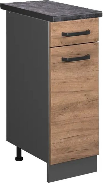 Vicco Küchenunterschrank R-Line Goldkraft Eiche Anthrazit, B: 30 cm, H: 81,6 cm, T: 60 cm - Bild 1