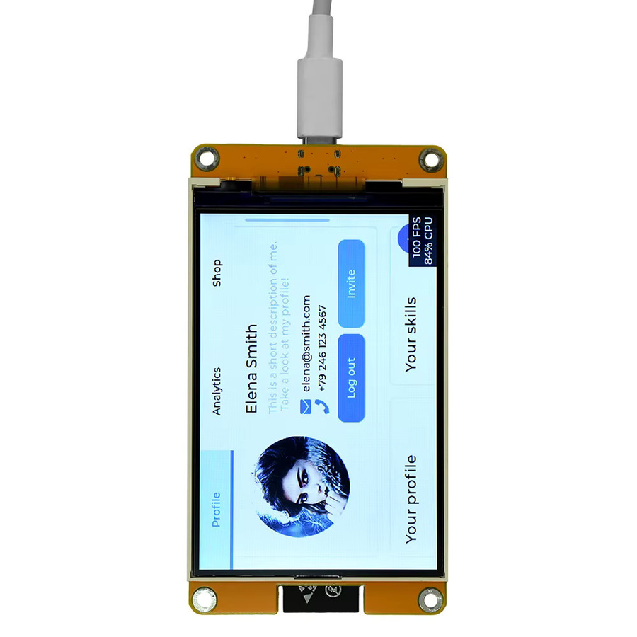 ESP32 WiFi Bluetooth Entwicklungsboard mit 4,0 Zoll 320x480 LCD TFT Display und Touch Modul ST7796S ESP32-32E in Multicolor - Bild 2