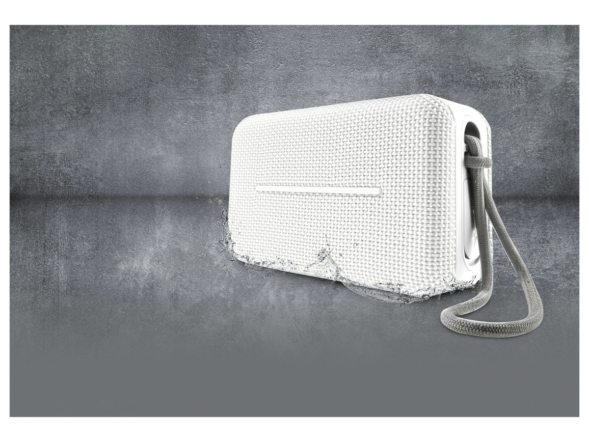 Silvercrest Bluetooth Mini Lautsprecher mit IPX7 Wasserschutz und USB-C, Weiß - Bild 2