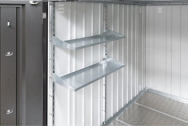 Biohort Regal-Set für MiniGarage mit 2 verstellbaren Regalböden, silberfarben, B/H/T: 77,1 x 141,1 x 26,8 cm - Bild 1