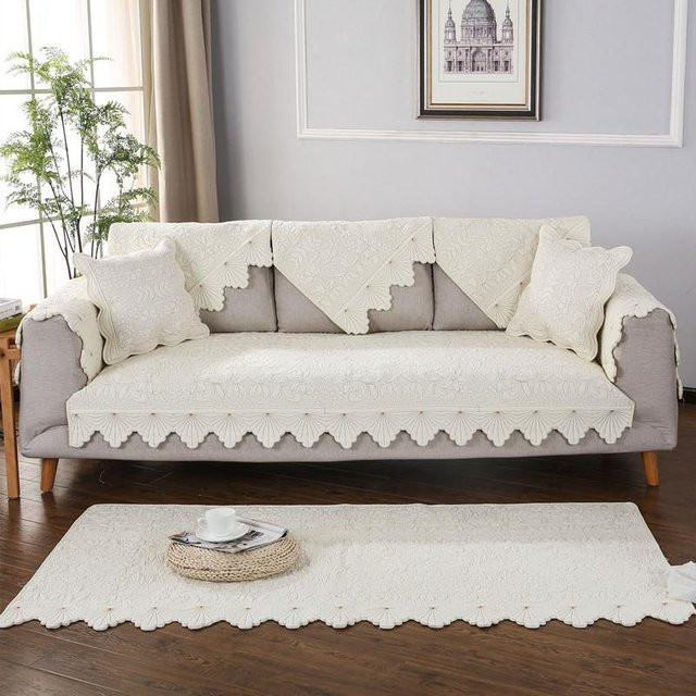 Super Six Sofa Kissenbezug aus Baumwolle mit floralem Blattmuster, quadratisch, B/T: 70 x 70 cm - Bild 1