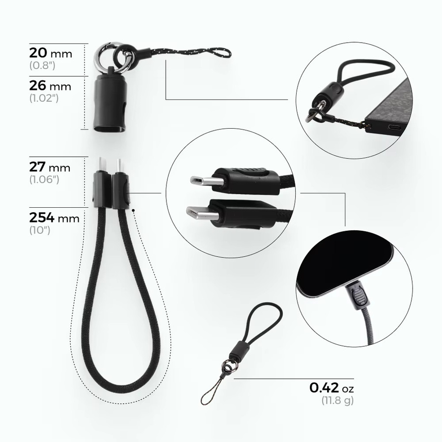 FLEXTAIL ZERO POWER Powerbank mit 10000 mAh und Dual-USB-C-Anschluss in Schwarz mit Kohlefasergehäuse - Bild 3