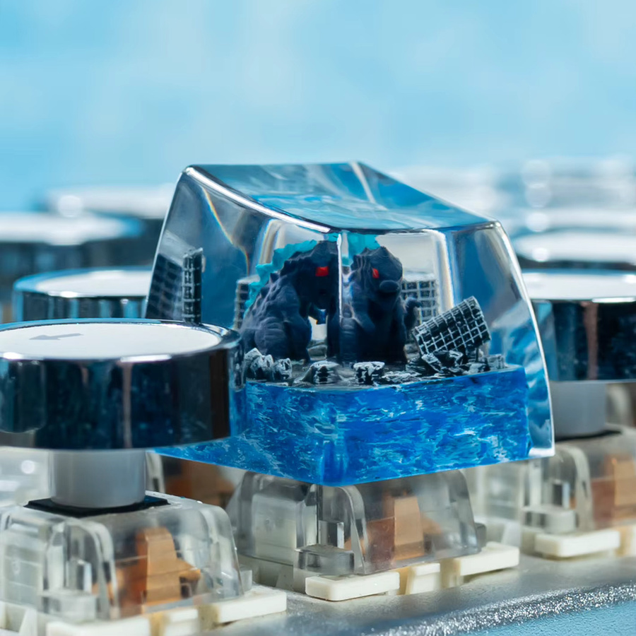 Deep Sea Beast Artisan Keycap 1U ESC SA Handgefertigte Custom Keycap aus Kunstharz in Blau für mechanische Cherry MX-Tastaturen - Bild 4