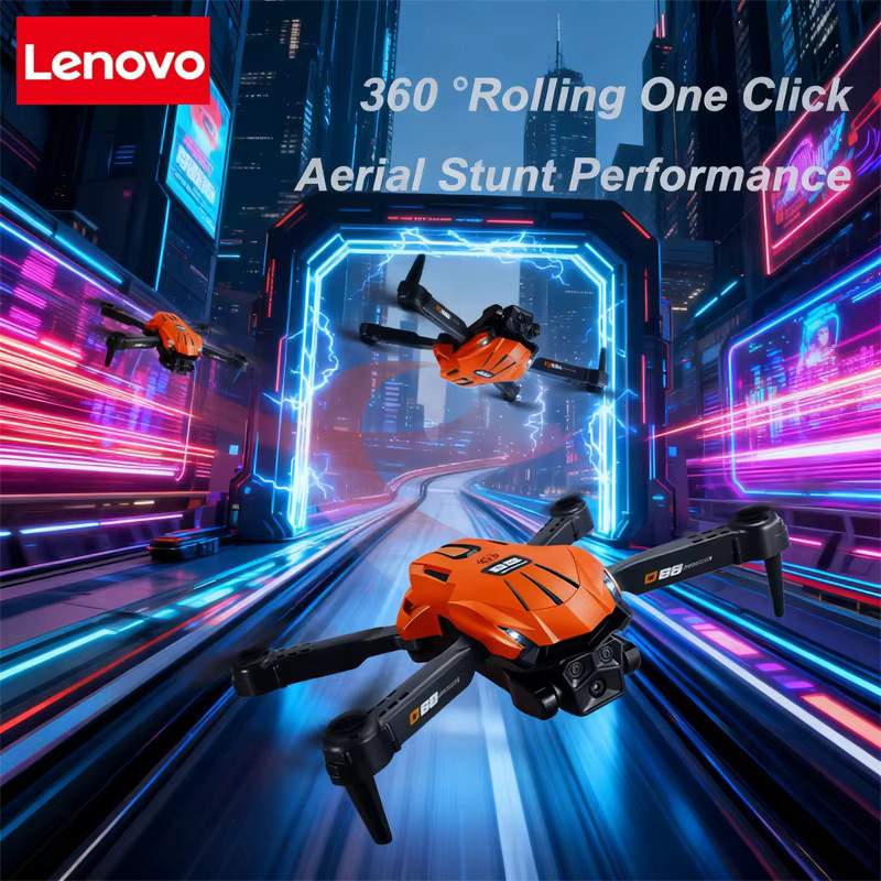 Lenovo D88 GPS Drohne mit 8K HD Dual Kamera in Orange für Fotografie und Video mit optischem Fluss und Gestensteuerung - Bild 2