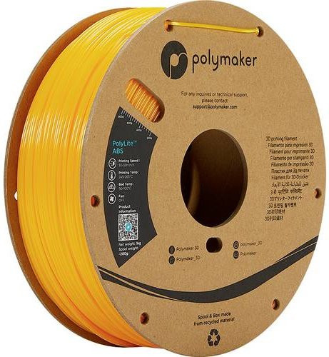 Polymaker PolyLite ABS Filament 1.75mm geruchsarm Gelb 1000g - Bild 1