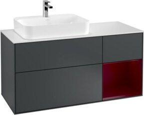 V&B Waschtischunterschrank Finion in Mattblau lackiert, Breite: 120 cm, Tiefe: 50,1 cm, Höhe: 50,1 cm - Bild 1