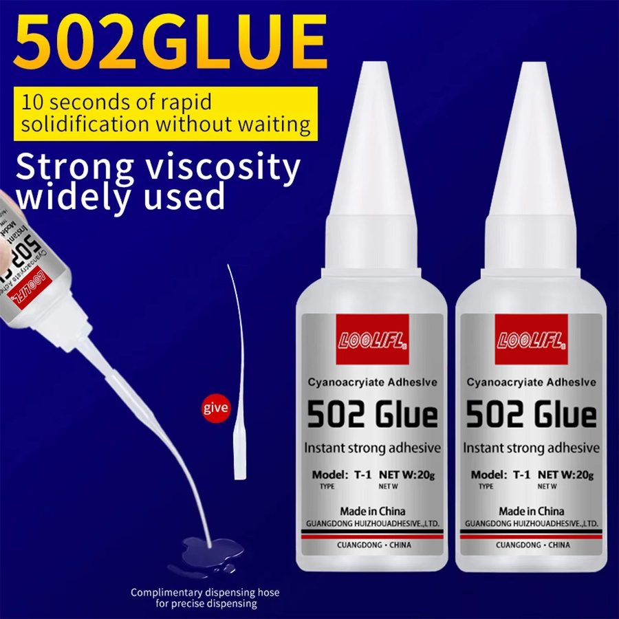 LOOLIFL 502 Superkleber Cyanacrylat für Kunststoff, Metall, Holz und Leder, transparent, 3 ml - Bild 2