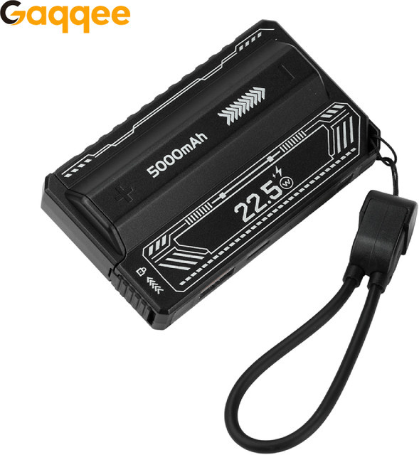Gaqqee Powerbank DIY Akkubox 21700 mit PD 20W Schnellladung und abnehmbarem USB-C Anschluss, Schwarz - Bild 1