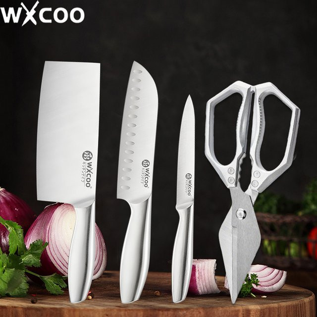 WXCOO Küchenschere aus Edelstahl in Silber zum Schneiden von Fleisch und Obst - Bild 1