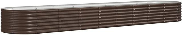 Furnicato Hochbeet aus verzinktem Stahl in Braun, B/T/H: 368 x 80 x 36 cm - Bild 1