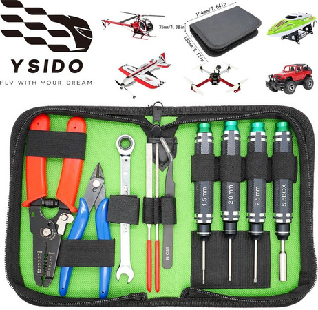 YSIDO Hex Schraubendreher Set und Steckschlüssel Zangen Tool Kit für FPV Racing Drones, Helikopter, Autos, Boote und RC Teile