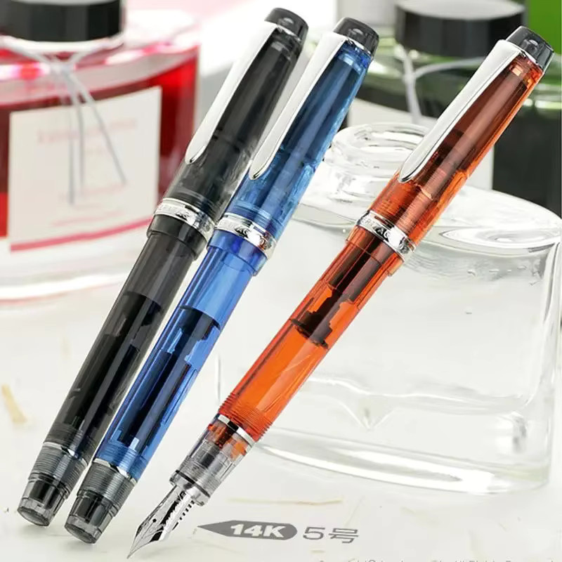 Pilot Custom Heritage 92 Kolbenfüllfederhalter Transparent Blau - Bild 2