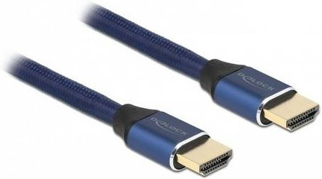 Delock HDMI Anschlusskabel 8K UHD mit eARC, Blau, Länge: 1 m - Bild 1