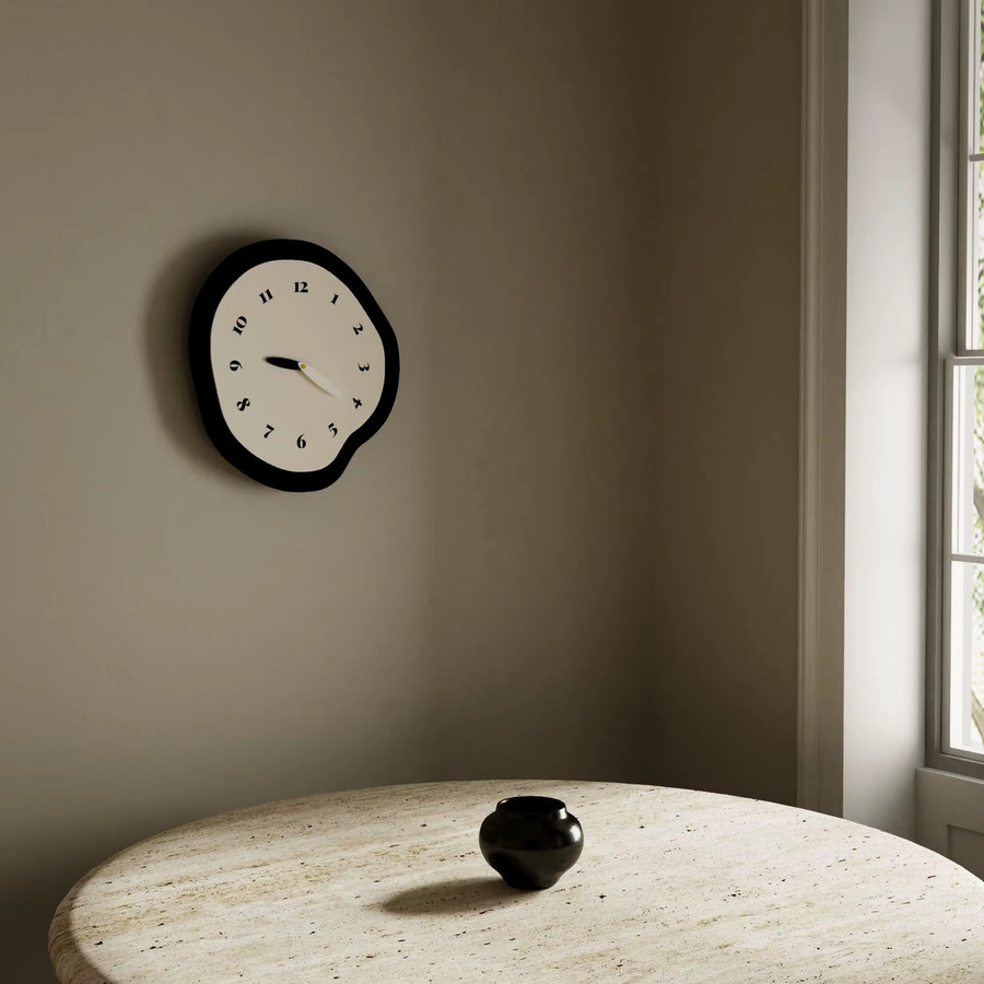 MOMO Skandinavische Wanduhr in runder Form mit lautlosem Analog-Uhrwerk - Bild 2