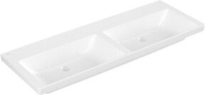 V&B Schrank-Doppelwaschtisch Subway 3.0 Eckausführung, weiß, Breite: 130 cm, Tiefe: 47 cm - Bild 1