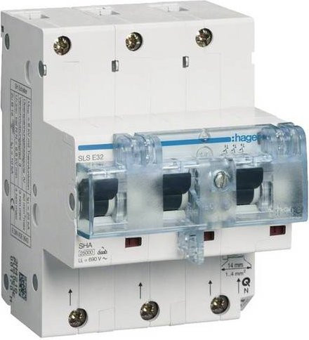 Hager Hauptleitungsschutzschalter HTN332E 32A 400V Weiß - Bild 1