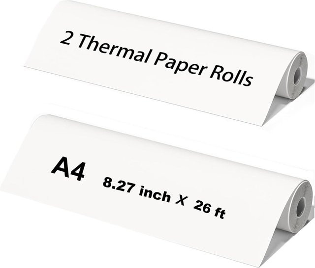 Potanro Thermodruckerpapier A4 in Weiß, schnelltrocknendes Mehrzweckpapier - Bild 1