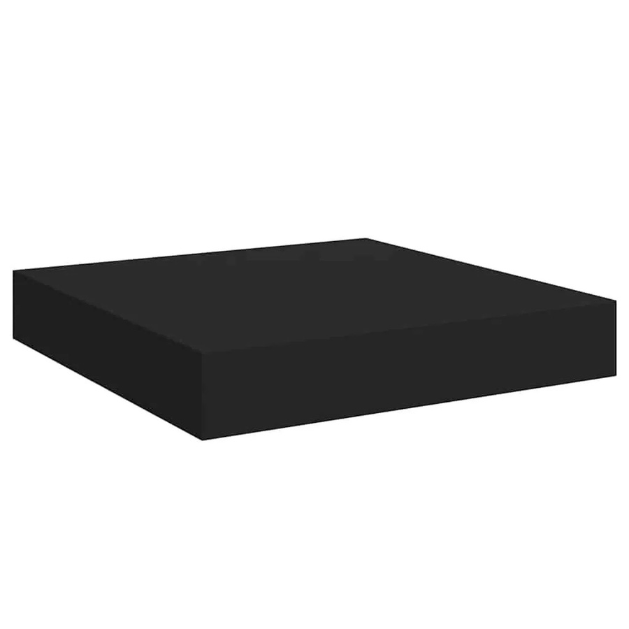 vidaXL Schweberegal Schwarz Matt aus MDF und Metall, B/T/H: 23 x 23,5 x 3,8 cm - Bild 2
