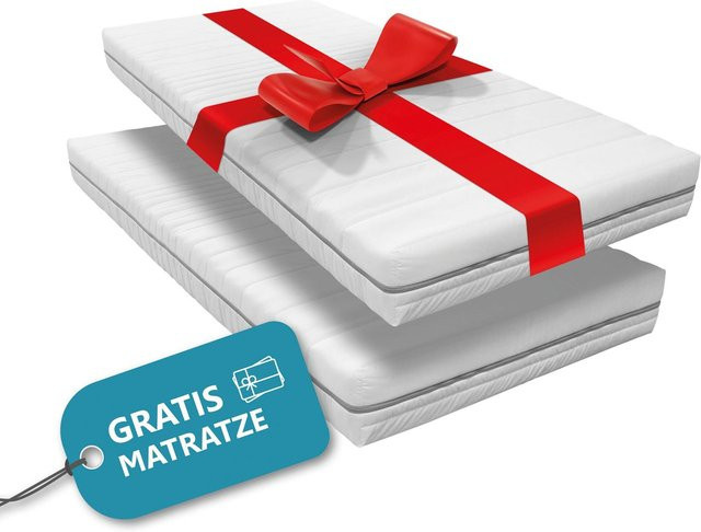 Arga Home AH14 7 Zonen Komfortschaum Matratze 2er Set Weiß B/T/H: 90 x 200 x 0 cm - Bild 1