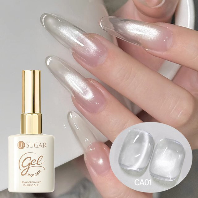 UR SUGAR Katzenaugen-Magnetgel Mondlicht Weiß, Glänzend, 15 ml - Bild 1