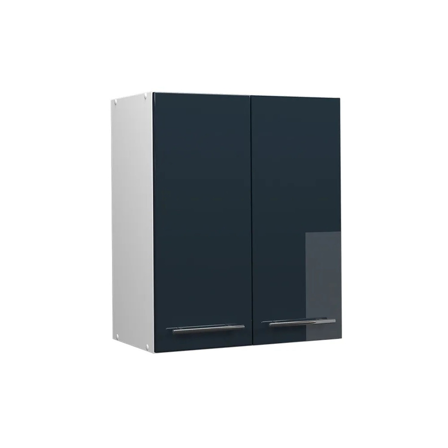 Vicco Hängeschrank Fame-Line Küchenschrank Hochglanz Weiß Dunkelblau B: 60 cm, H: 72 cm, T: 34,1 cm - Bild 3