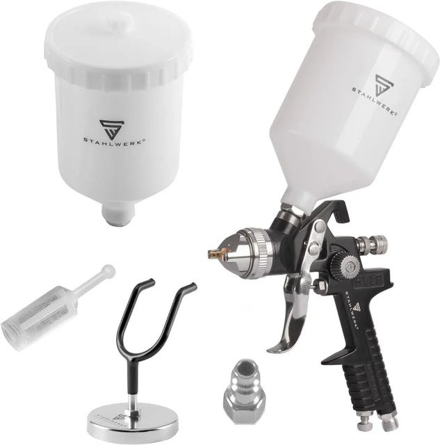 STAHLWERK HVLP Lackierpistole SG-600 ST mit 14 mm Düse und 600 ml Fließbecher - Bild 1