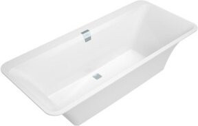 Villeroy & Boch Squaro Edge 12 Duo Oval-Badewanne aus Acryl, Farbe: Weiß, B/T: 180 x 80 cm, Ablauf mittig - Bild 1